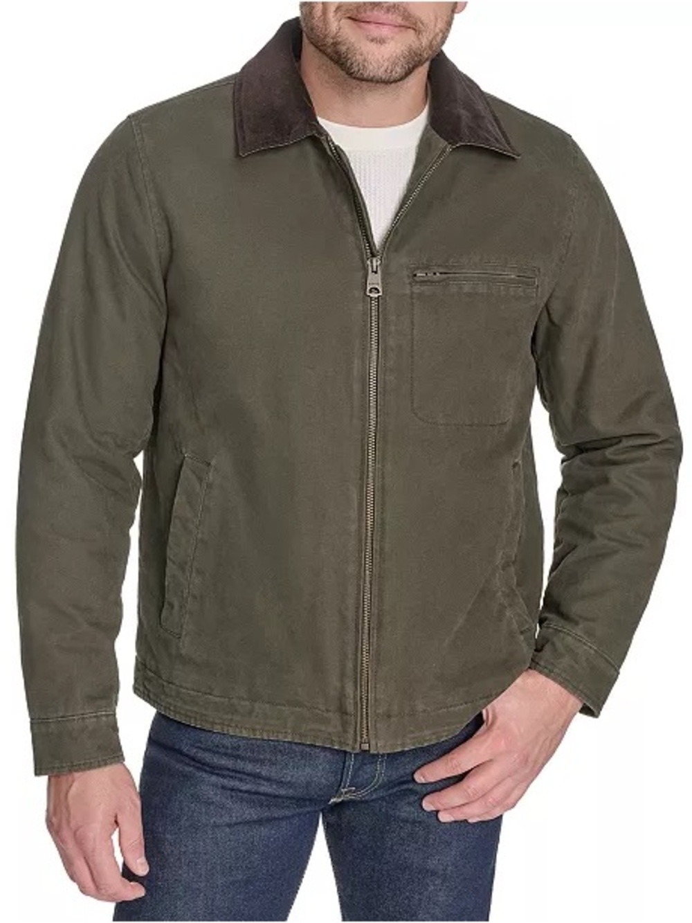 LEVIS COTTON CANVAS DEPOT JACKET OLIVE - M